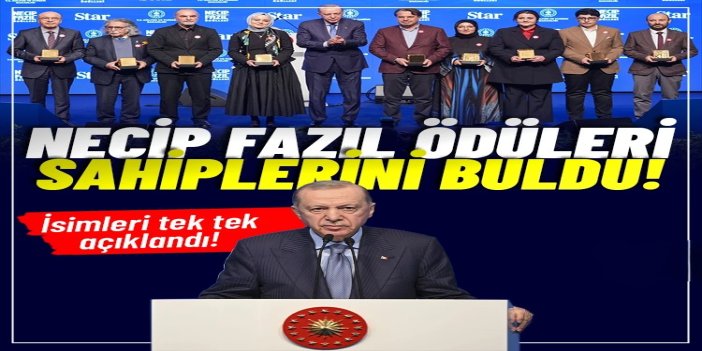 Cumhurbaşkanı Erdoğan 12. Necip Fazıl Ödülleri Töreni’nde konuştu