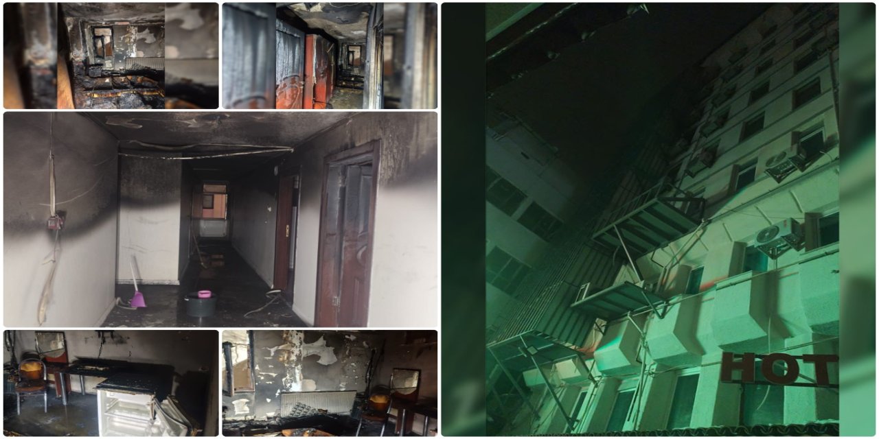 Diyarbakır'da otel yangını: 10 kişi dumandan etkilendi