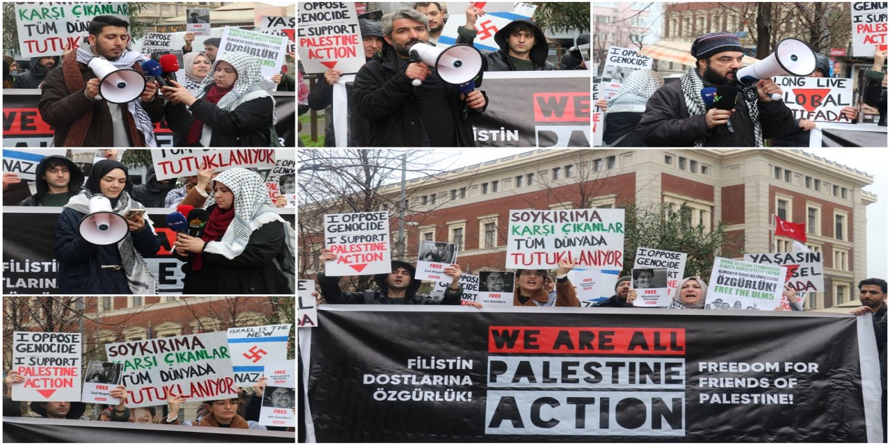 Alman Konsolosluğu'nda "Filistin eylemlerinde tutuklananlar serbest bırakılsın" çağrısı