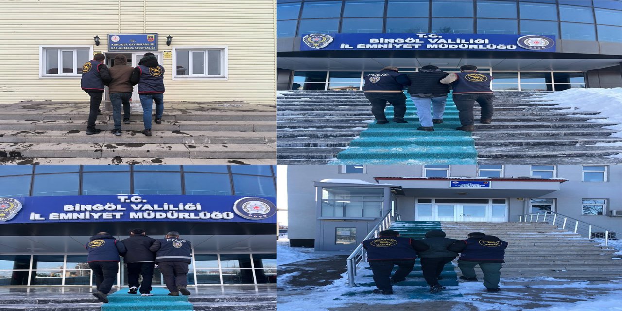 Bingöl’de aranan 7 hükümlü yakalandı