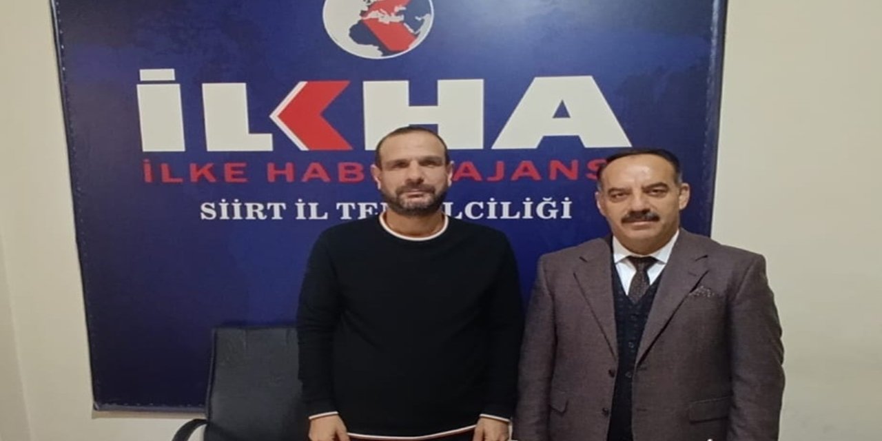 Sağlık-Sen Siirt Şube Başkanı Eviz’den İLKHA’ya 10 Ocak ziyareti