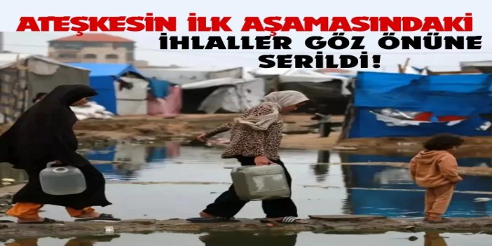 Gazze anlaşmasının ilk aşamasında 1244 ihlal, 449 şehit