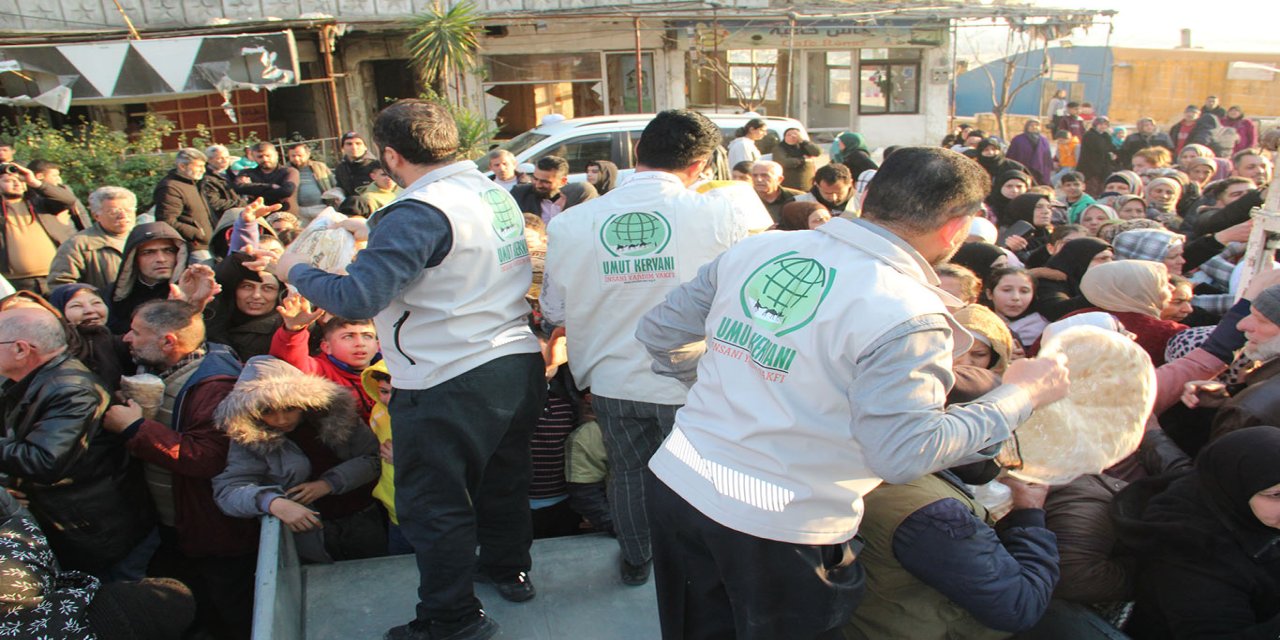 Umut Kervanı, Suriye'de savaş mağdurlarına yardım ulaştırdı