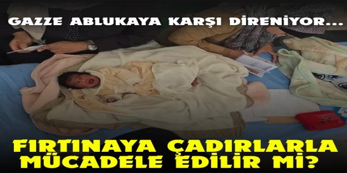 Fırtına Gazze Limanı’ndaki çadırları yerle bir etti