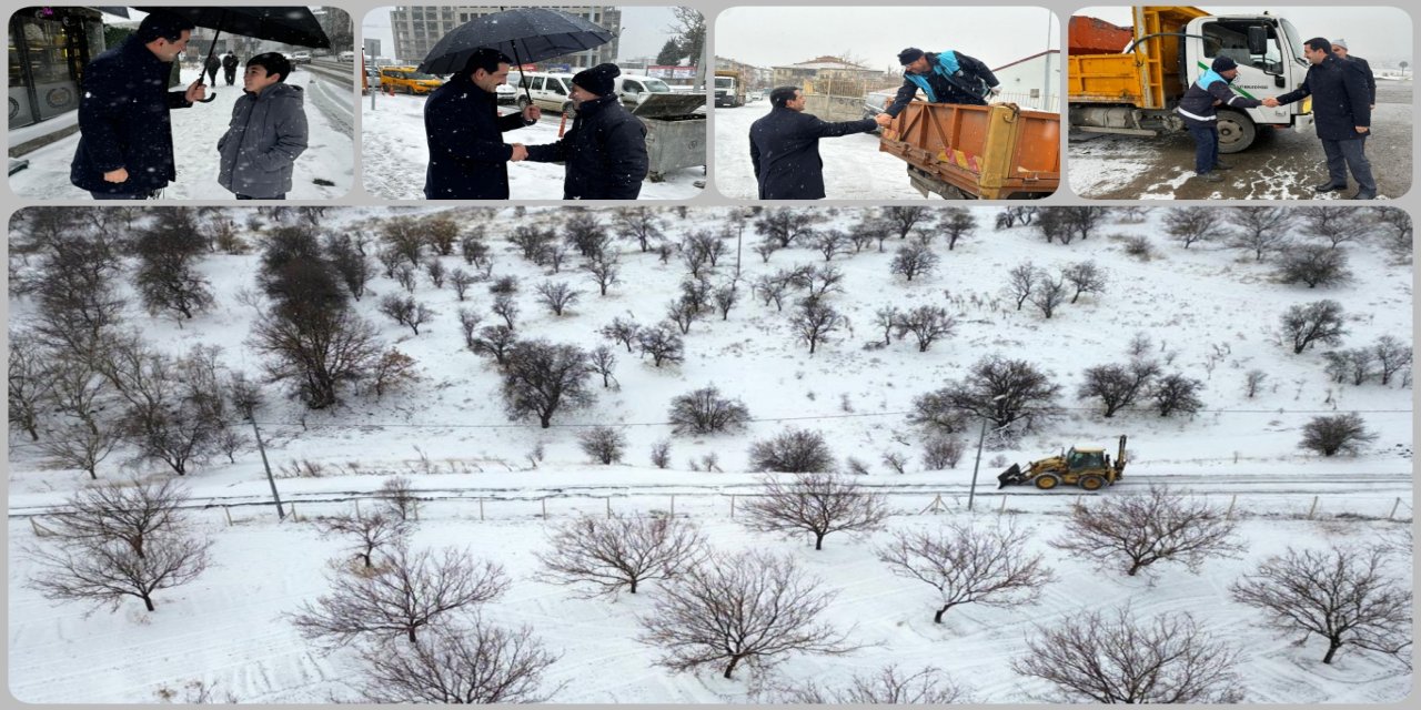 Battalgazi'de kar mesaisi: 104 mahallede çalışmalar sürüyor