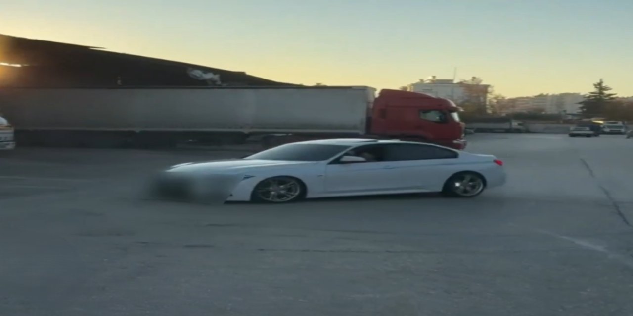 Antalya’da drift atan sürücünün ehliyetine geçici olarak el konuldu