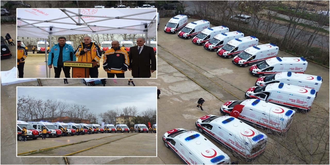 Sağlık Bakanlığı'ndan Bursa'ya 17 yeni ambulans