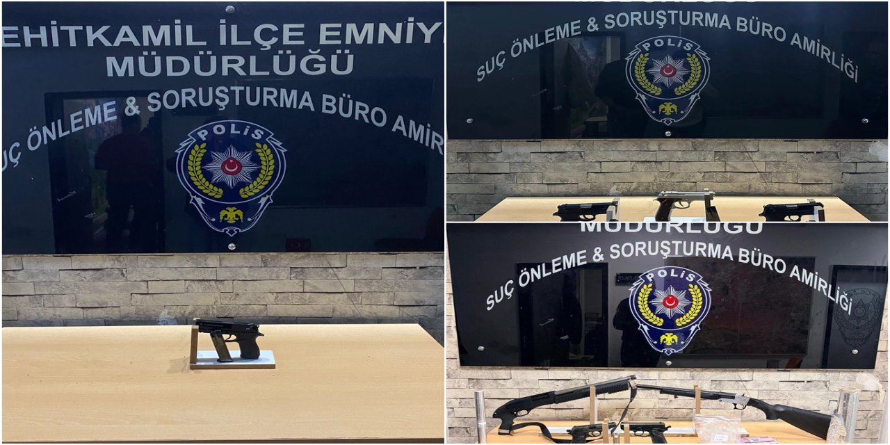 Gaziantep'te ruhsatsız silah ve uyuşturucu operasyonu: 4 şüpheli yakalandı