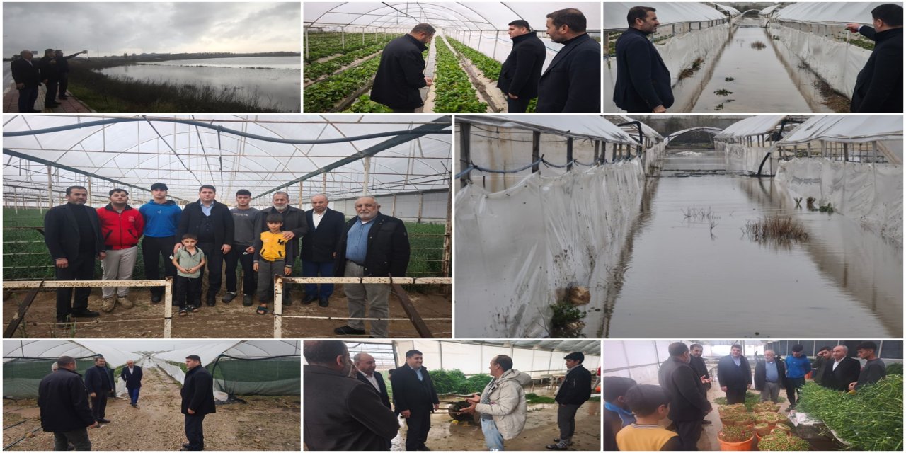 HÜDA PAR’dan Antalya’da selden etkilenen çiftçilere geçmiş olsun ziyareti