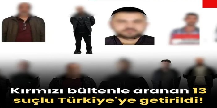 Kırmızı bültenle ve ulusal seviyede aranan 14 kişi Türkiye’ye iade edildi