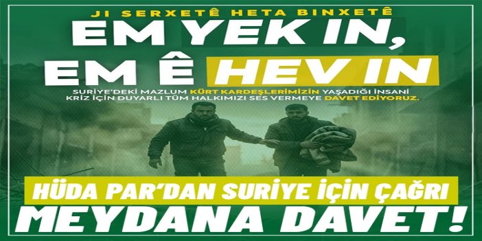 HÜDA PAR’dan Batman'da Basın Açıklaması Çağrısı: Roj roja xîretê ye