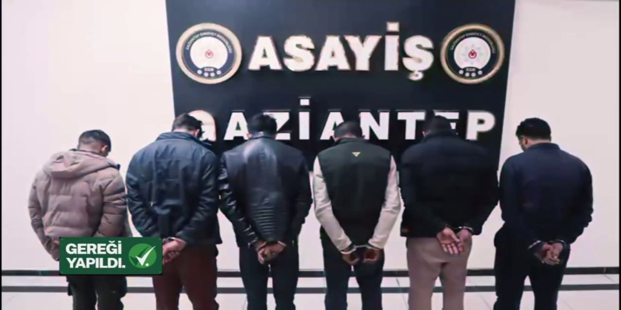 Gaziantep’te 114 hırsızlık olayının şüphelileri yakalandı