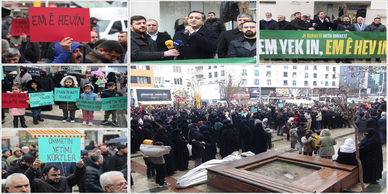 HÜDA PAR Suriye'deki savaş mağduru Kürtler için meydanlara indi