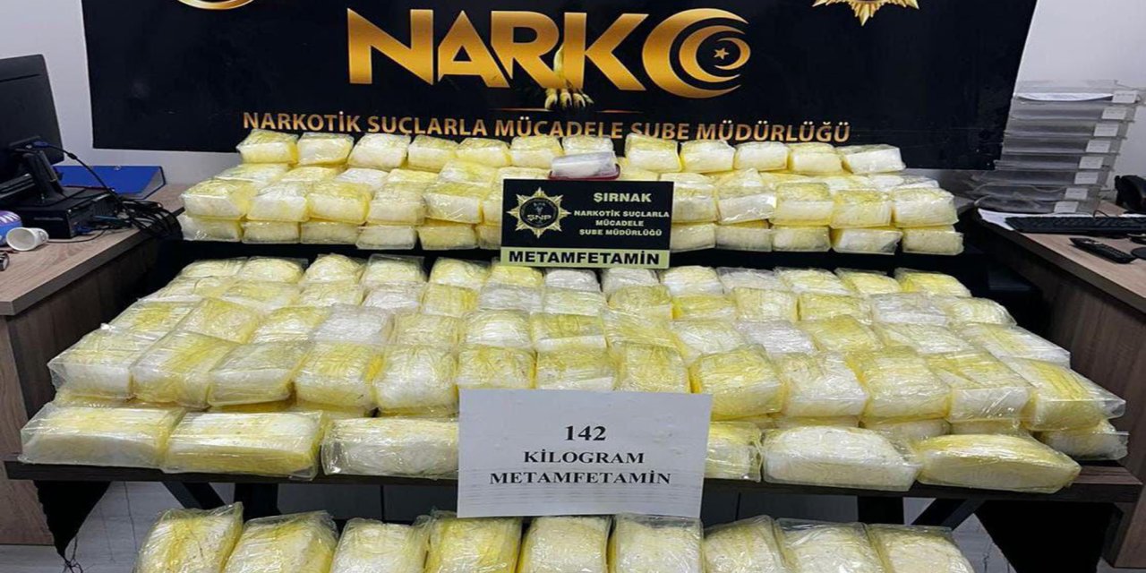 Şırnak'ta 142 kilogram uyuşturucu ele geçirildi
