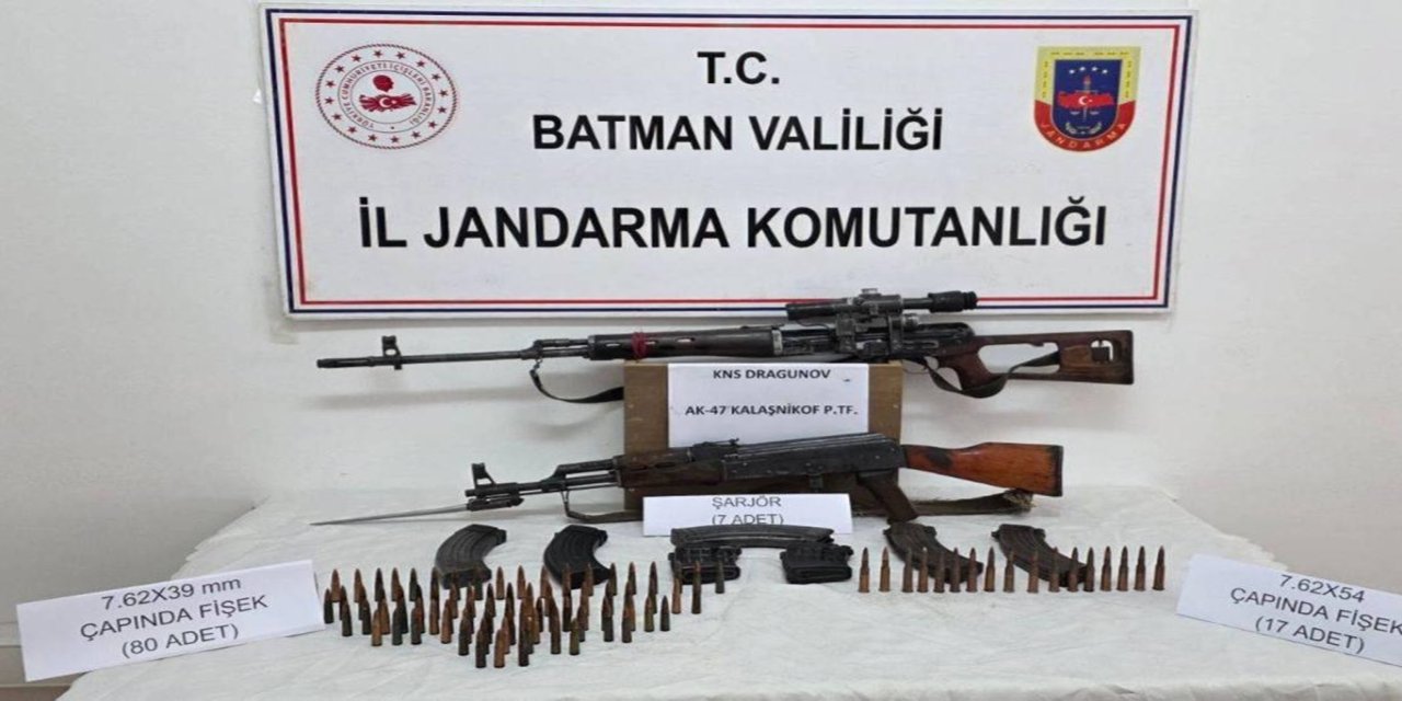 Batman'da yol kontrollerinde silah ve mühimmat ele geçirildi