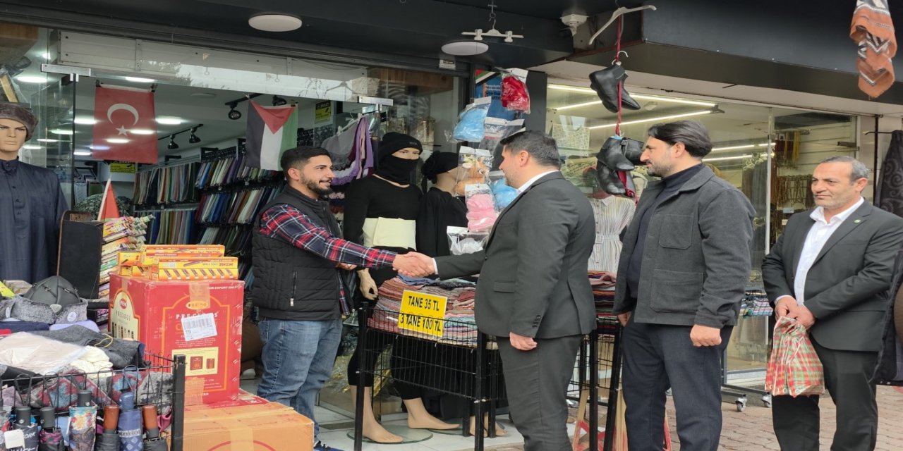 HÜDA PAR Antalya İl Başkanlığından esnafa "Beraat" ziyareti