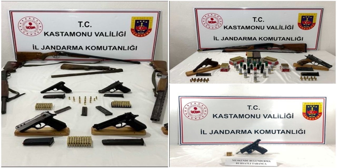 Kastamonu’da ruhsatsız silah operasyonunda 7 şüpheli gözaltına alındı