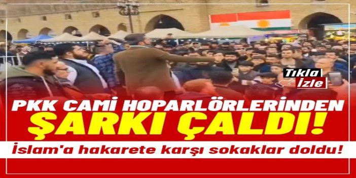 PKK/SDG cami hoparlörlerinden şarkı çaldı: Erbil'de İslam'a hakarete karşı sokaklar doldu