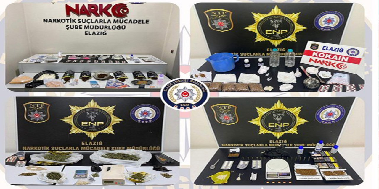 Elazığ'da uyuşturucu operasyonlarında 20 tutuklama