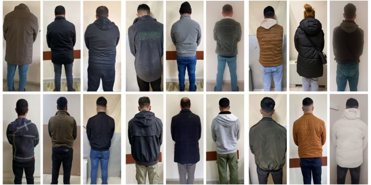 Gaziantep'te araması bulunan 21 şüpheli yakalandı