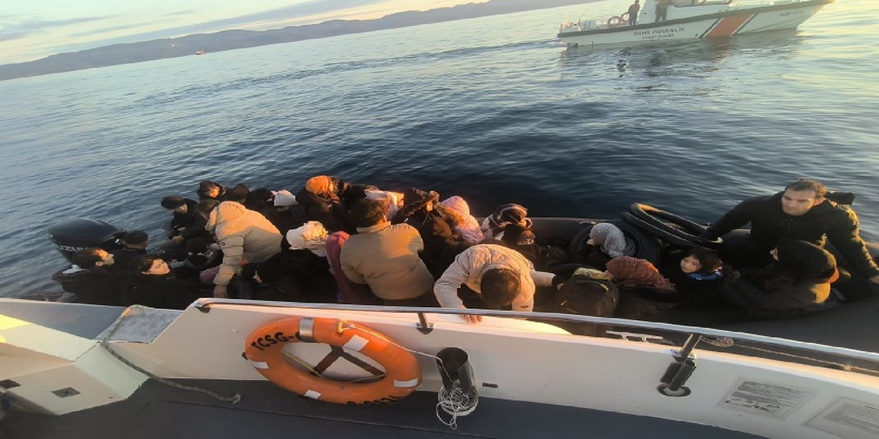 Çanakkale açıklarında 37 düzensiz göçmen yakalandı