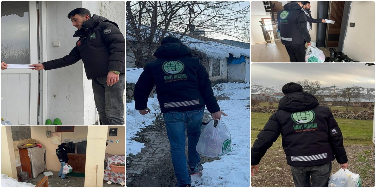 Umut Kervanı’ndan Karakoçan’da Ramazan öncesi ihtiyaç sahiplerine yardım