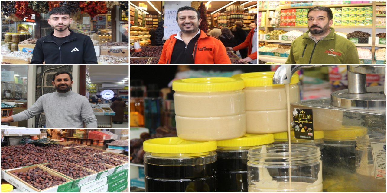 Ramazan öncesi çarşıda hareketlilik: Hurma, tahin ve pekmeze yoğun ilgi
