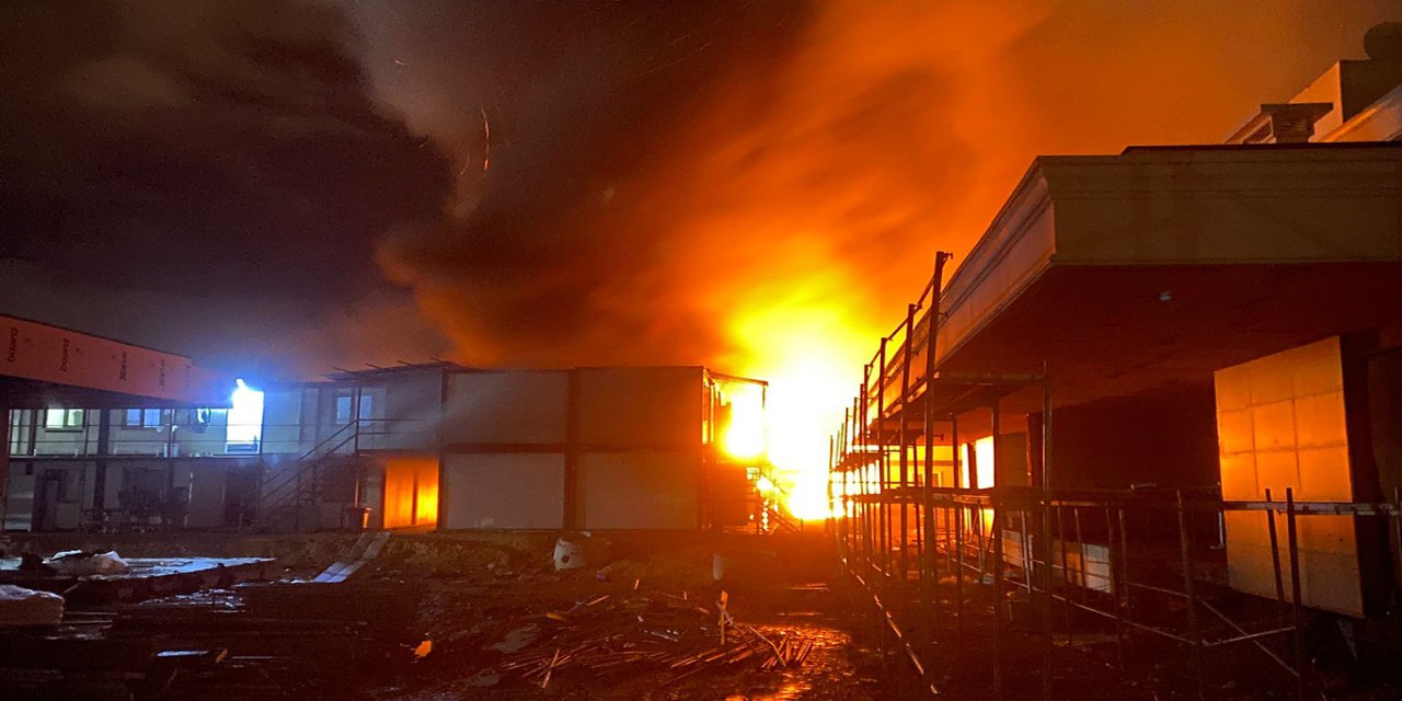 Konya’da işçilerin kaldığı konteynerlerde yangın