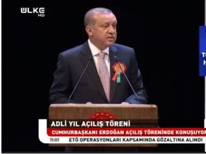 Cumhurbaşkanı Erdoğan Adli Yıl Açılışında konuşuyor