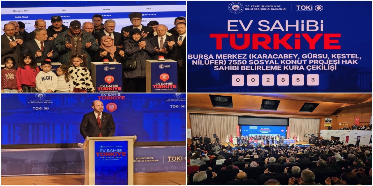 Bursa’da TOKİ sosyal konut kurası başladı