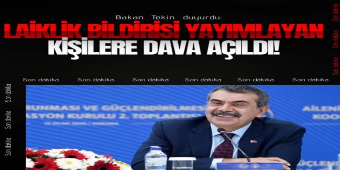Bakan Tekin: Bildiri yayımlayan 168 kişi için dava açtık
