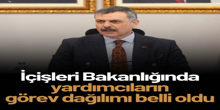 İçişleri Bakanlığında yardımcıların görev dağılımı belli oldu