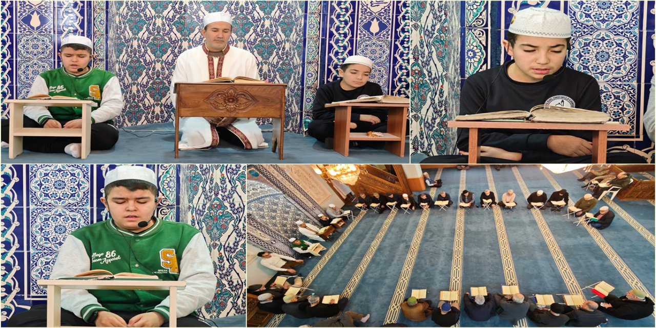Minik hafızlardan mukabelede Kur'an ziyafeti