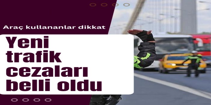 Yeni trafik cezaları Resmi Gazete’de yayımlandı