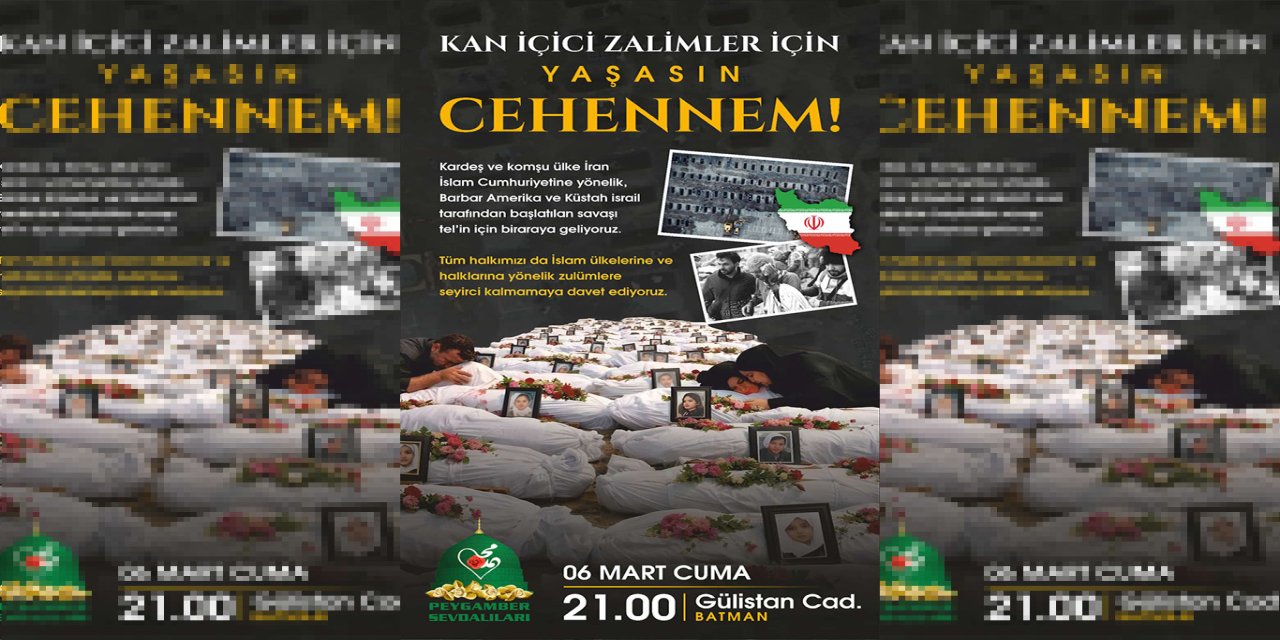 Batman'da İran'a destek için basın açıklaması yapılacak