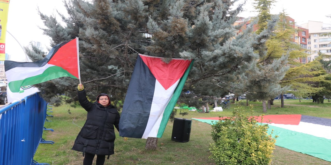 Ankara’da ABD Büyükelçiliği önünde 'Gazze Nöbeti' devam ediyor