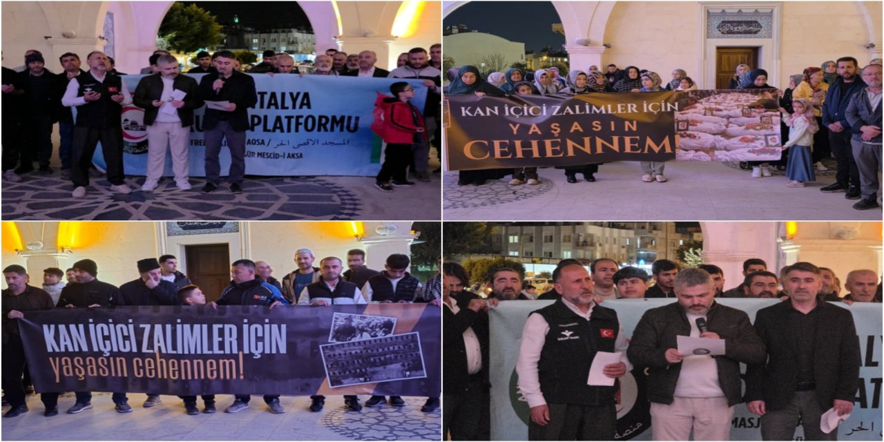 Antalya’da Peygamber Sevdalıları’ndan İran’a yönelik saldırılara tepki