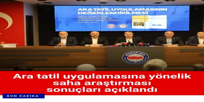 Ara tatil uygulamasına yönelik saha araştırması sonuçları açıklandı