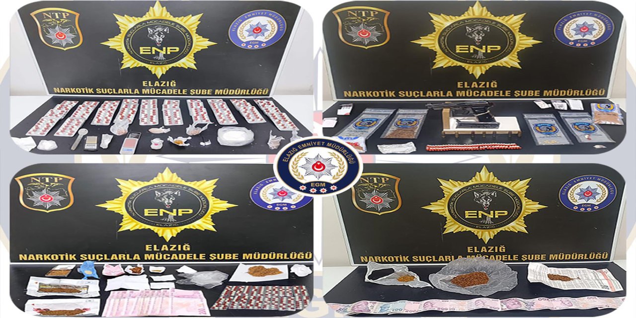 Elazığ’da uyuşturucu operasyonu: 14 tutuklama