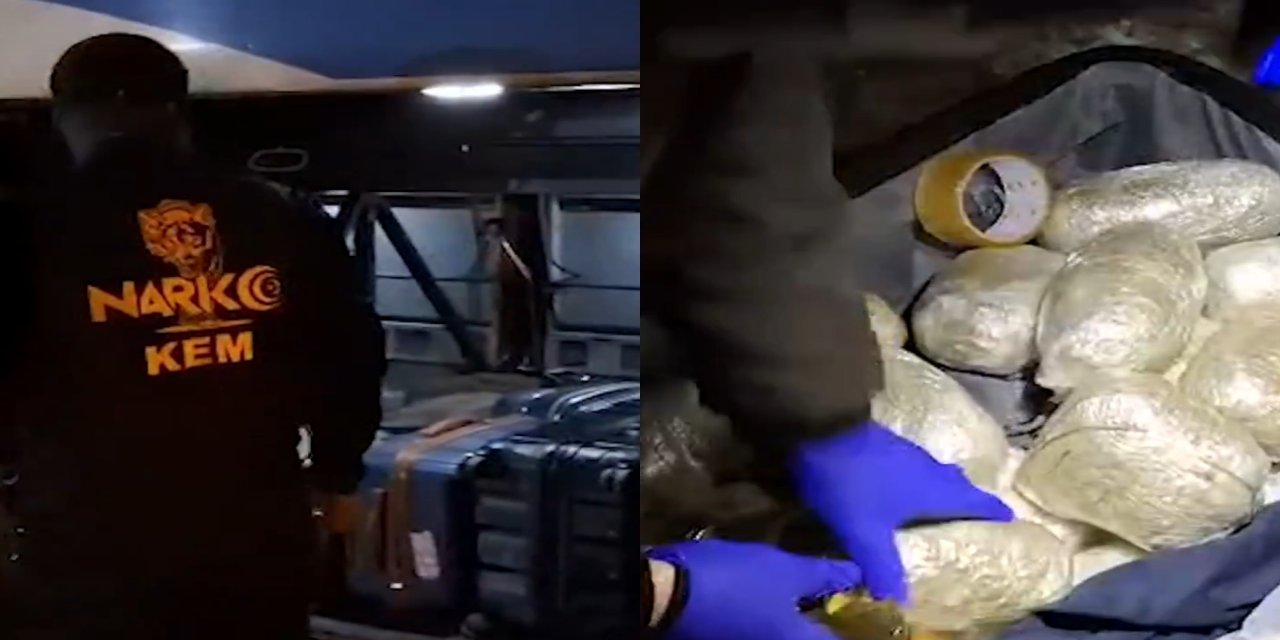 Bitlis’te yolcu otobüsünde 4 kilo skunk ele geçirildi