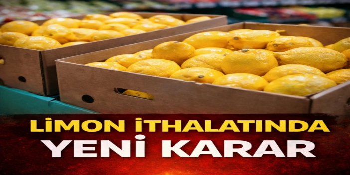 Limonda ithalat vergisi yeniden düzenlendi