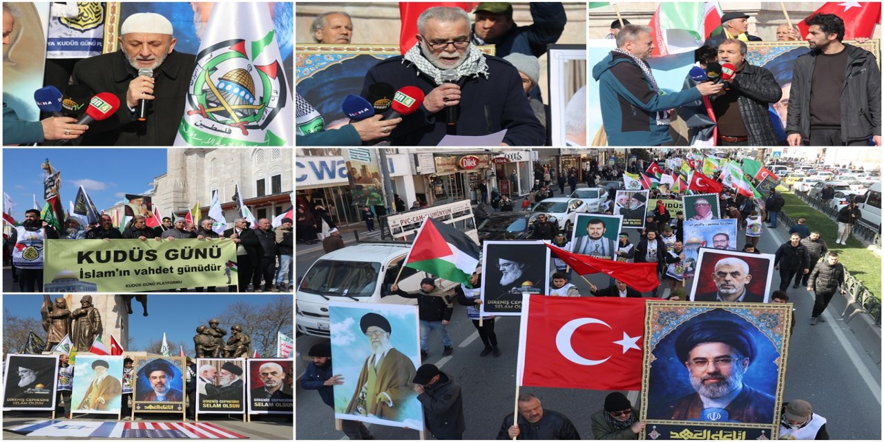 "Dünya Kudüs Günü" için İstanbul'da yürüyüş