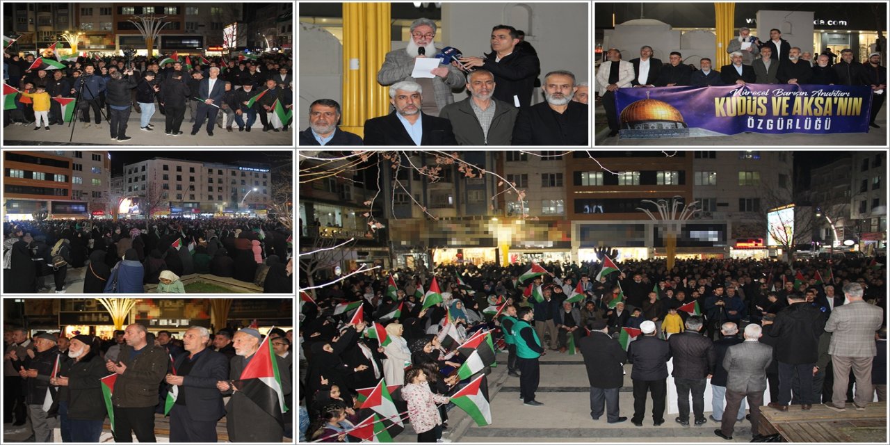 Batmanlılar Kudüs için tek ses oldu: Kudüs ve Aksa özgür olmalı