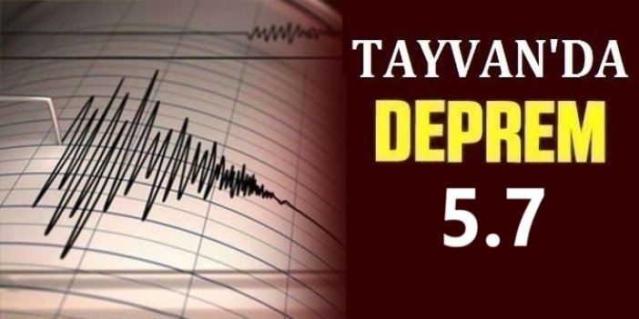 Tayvan açıklarında 5,7 büyüklüğünde deprem
