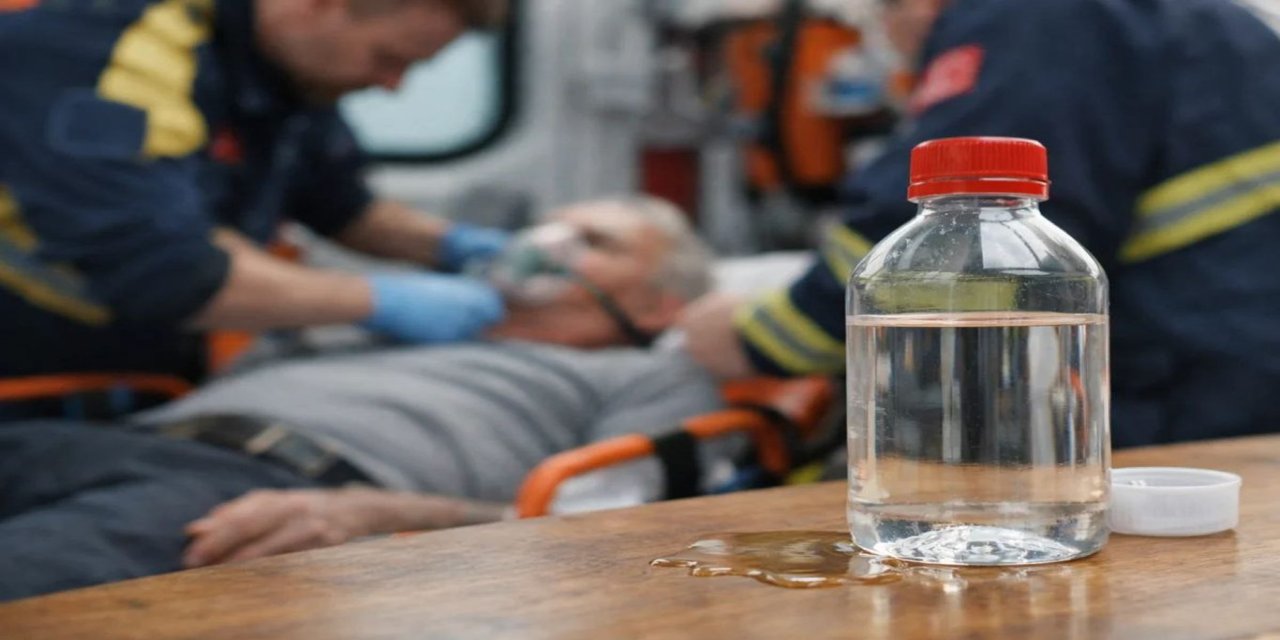 Evinde asidi su zannedip içen adam öldü