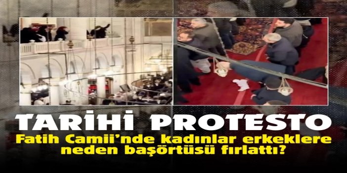 Mescid-i Aksa'nın kapalı olmasına tepki gösteren kadınlardan Fatih Camii'nde sembolik eylem