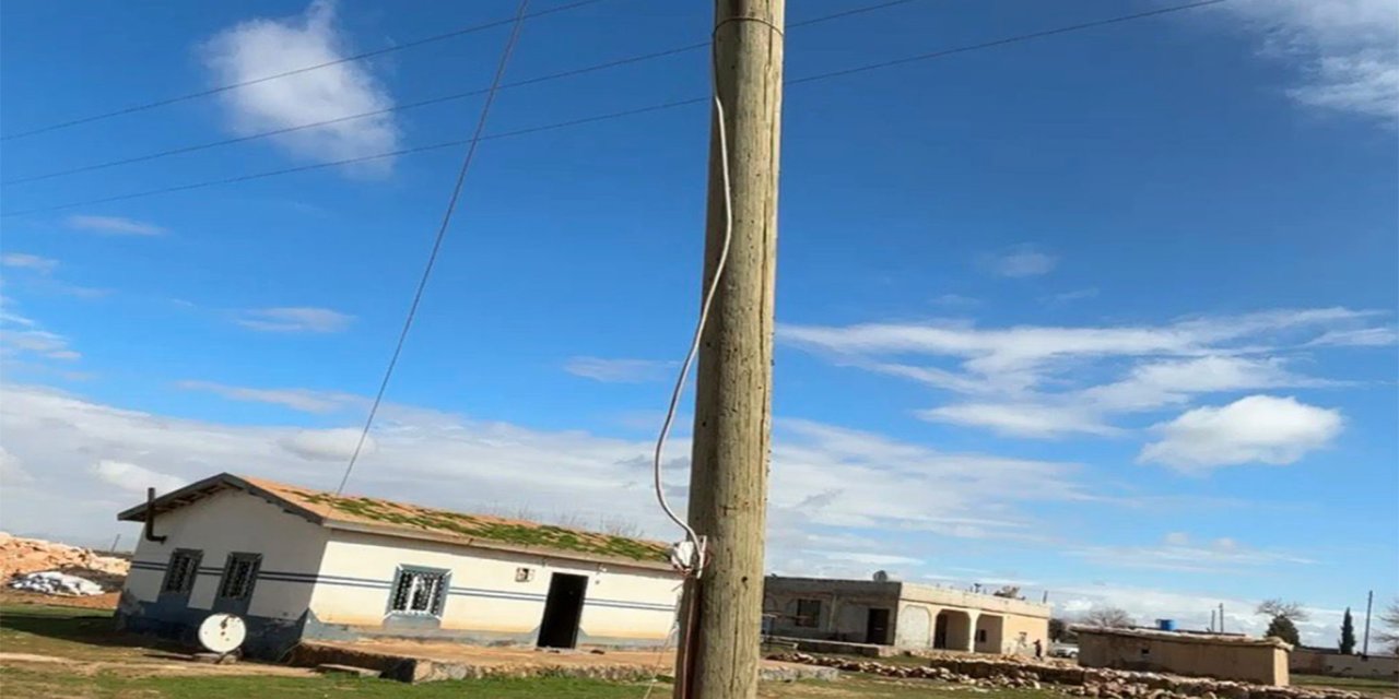 Şanlıurfa'da elektrik direğini oyup kaçak hat çektiler