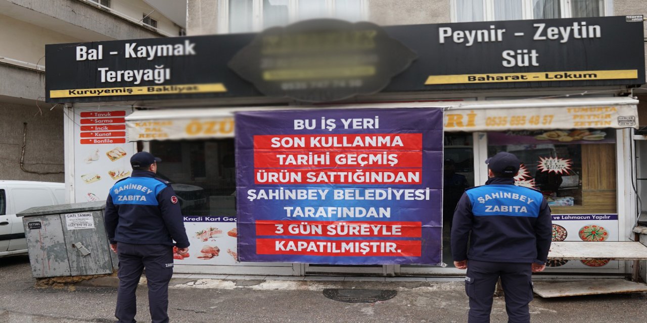Gaziantep'te tarihi geçmiş ürün satan işyerleri kapatıldı