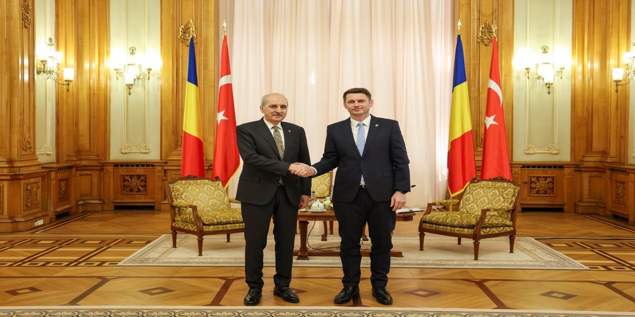 TBMM Başkanı Kurtulmuş, Bükreş’te Romanya Senato Başkanı Abrudean ile görüştü