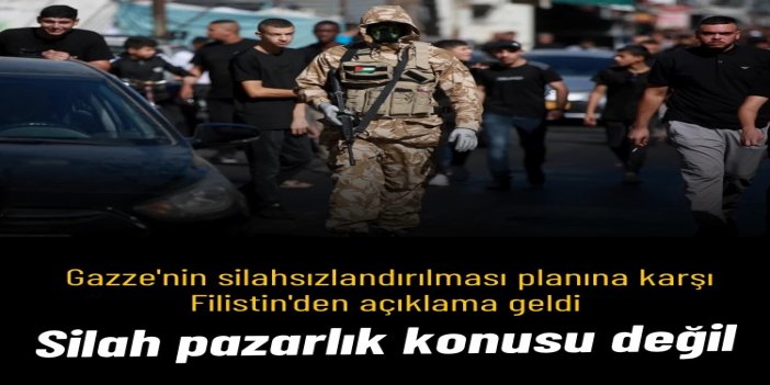 Filistinli gruplardan ortak mesaj: Silah pazarlık konusu değil